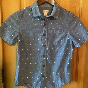 EUC Boys' Woven Short Sleeve Button-Down Shirt